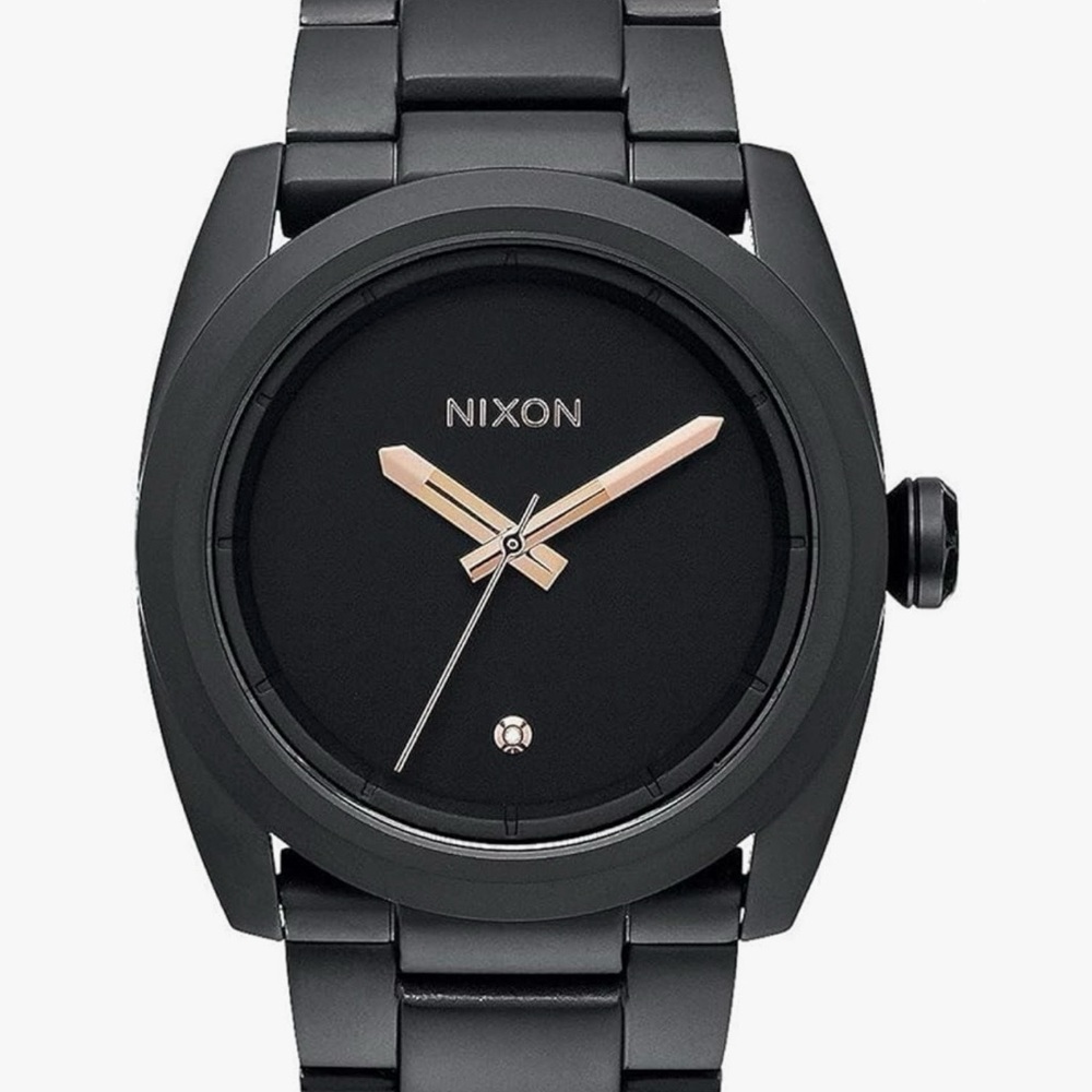 Nixon Kingpin/Queenpin Matte Black&Rose Gold Quartz Dial  Stainless Steel Watch